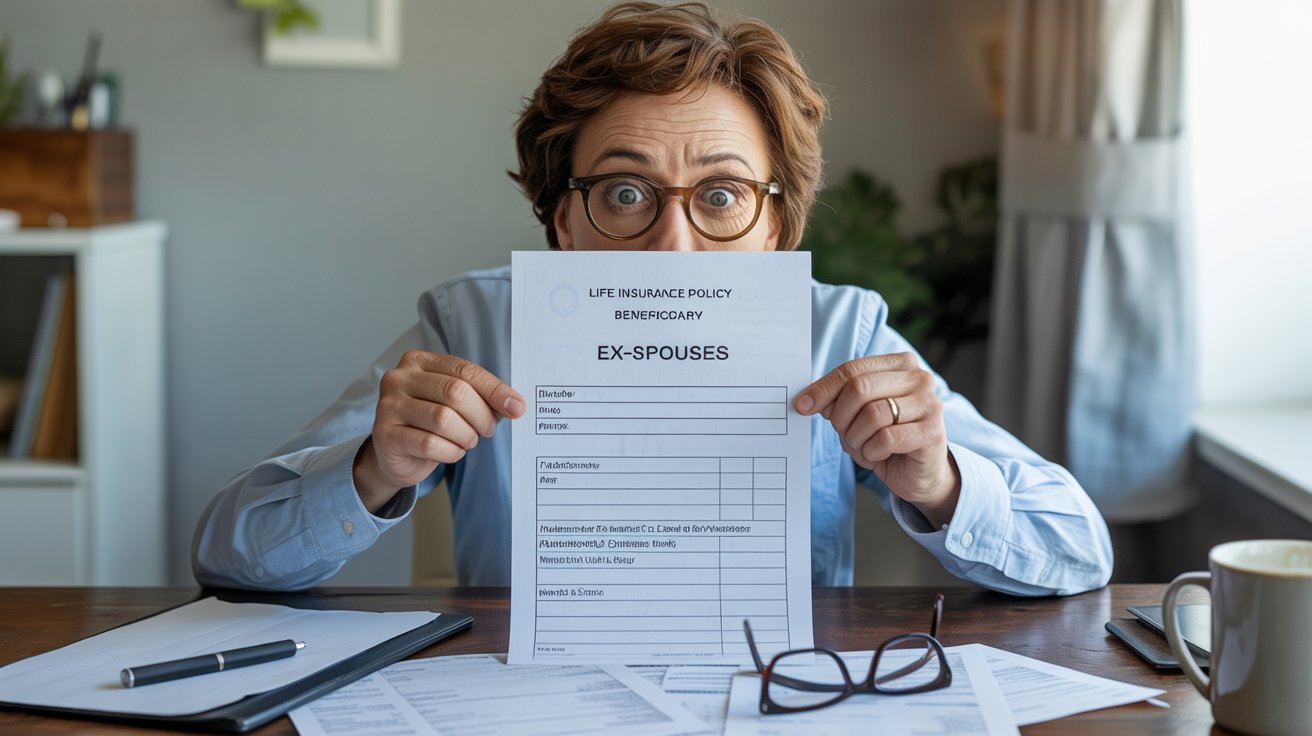 A woman wearing glasses holds up a job application paper, smiling confidently at the camera.