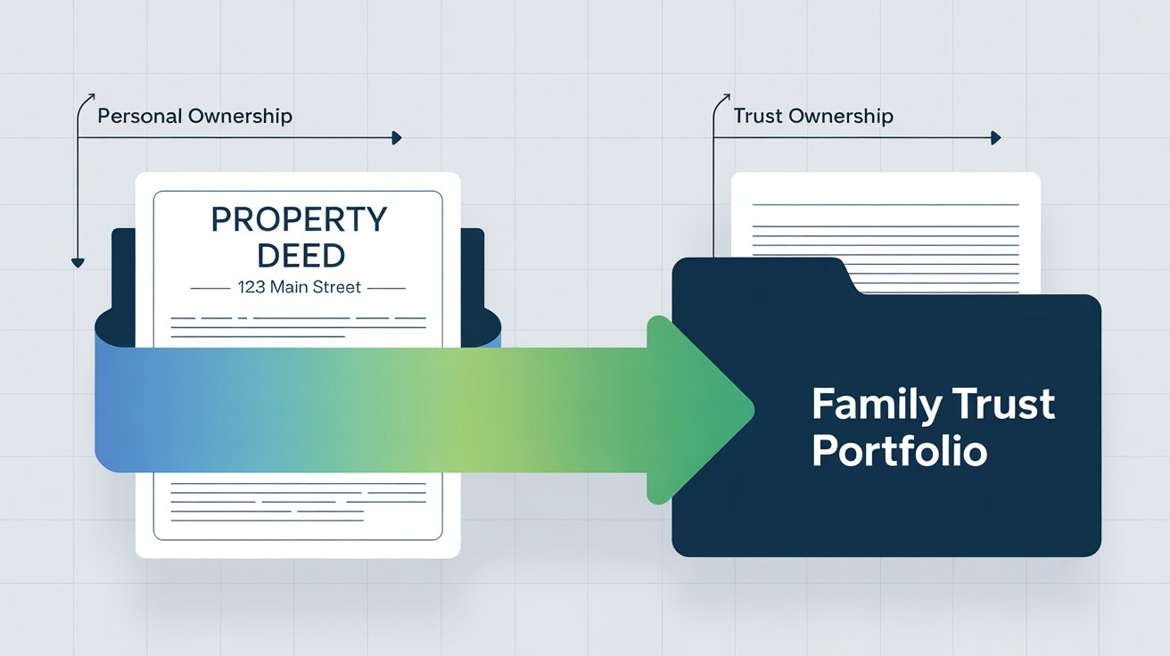 Family trust portfolio document featuring financial assets and investment strategies for wealth management.