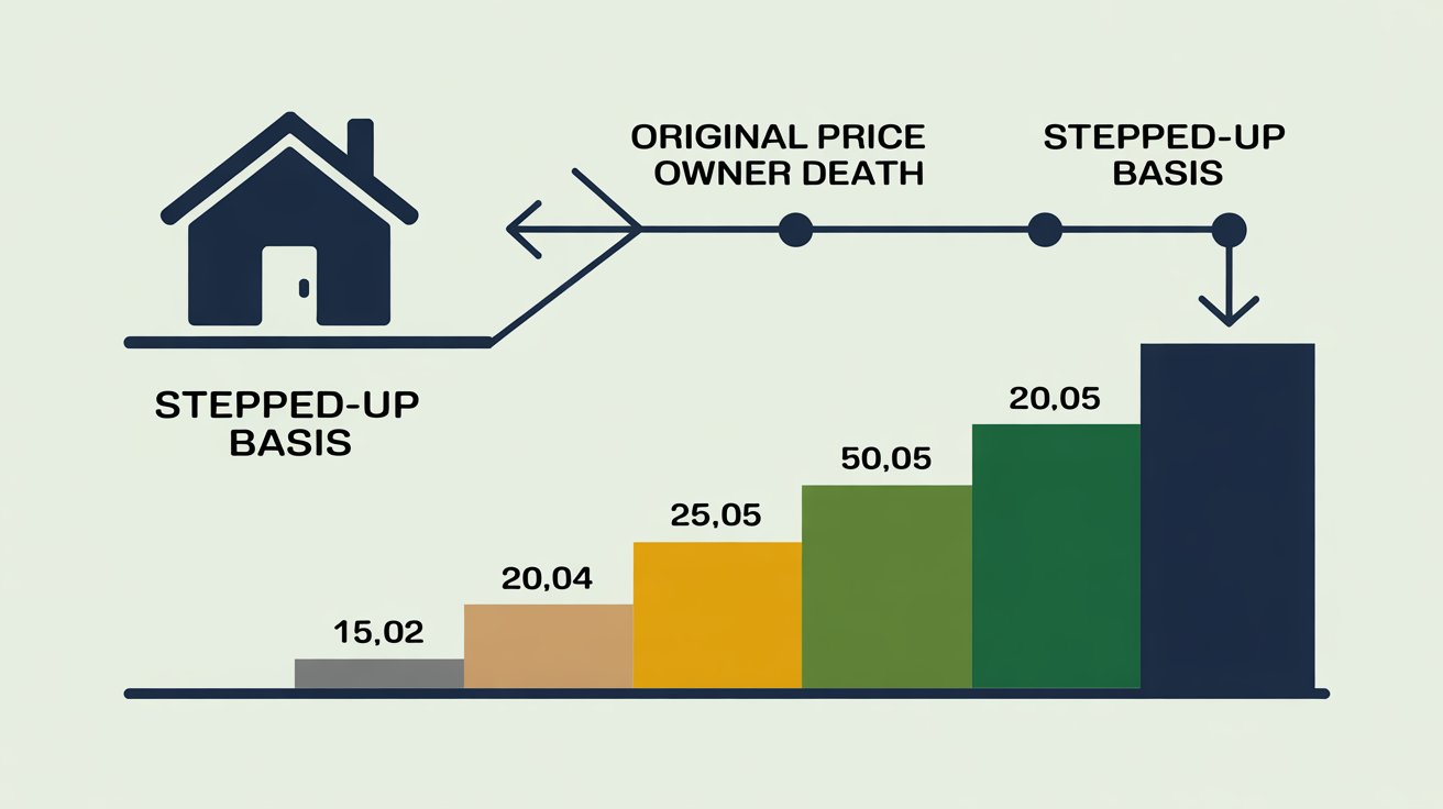A graph illustrating the average cost of homes over time, with labeled axes and a trend line indicating price changes.
