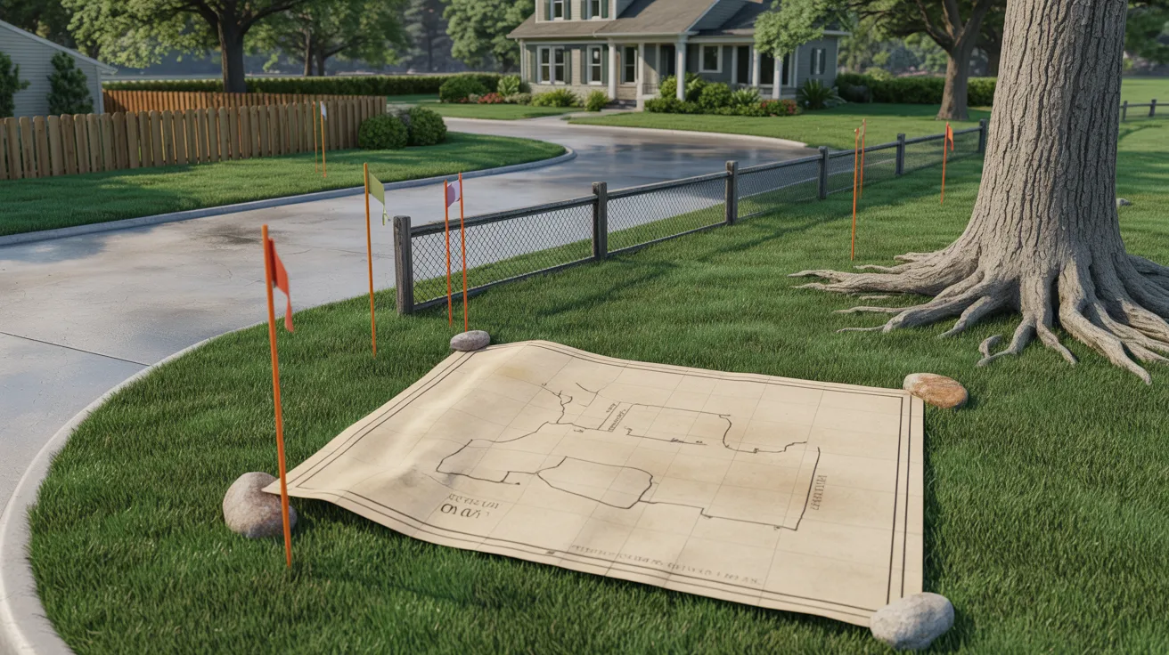 A 3D rendering of a house situated on a map, showcasing the layout and surrounding area in a detailed perspective.