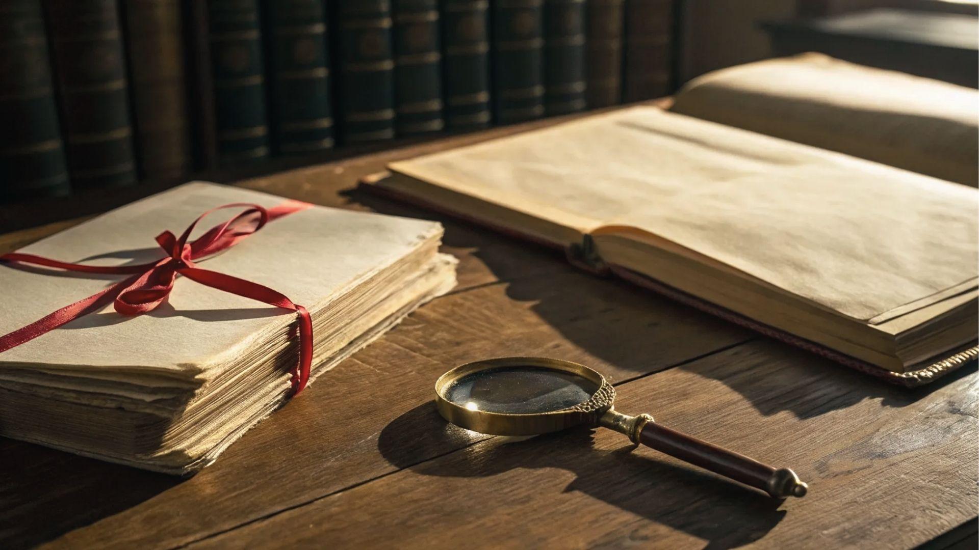 Legal books and magnifying glass over tied documents, signaling scrutiny of irrevocable trust drawbacks.