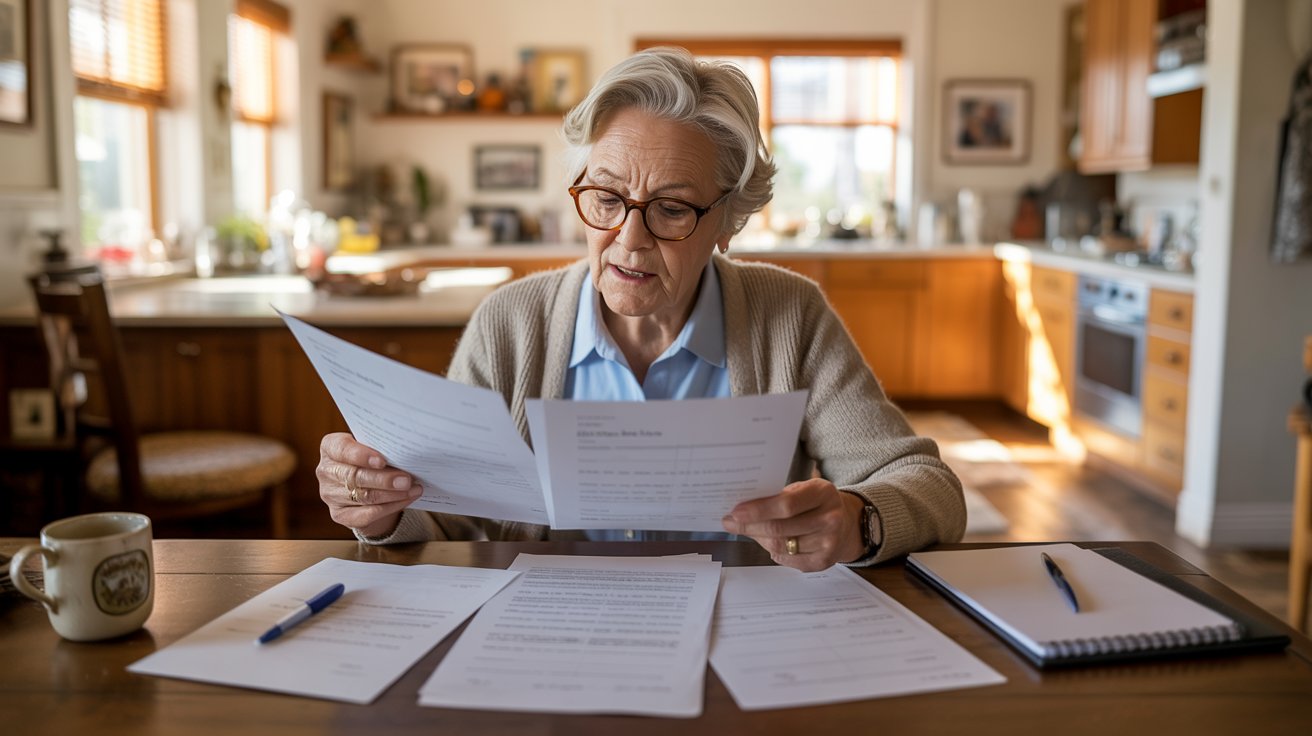 Homeowner reviewing estate planning documents related to a ladybird deed.