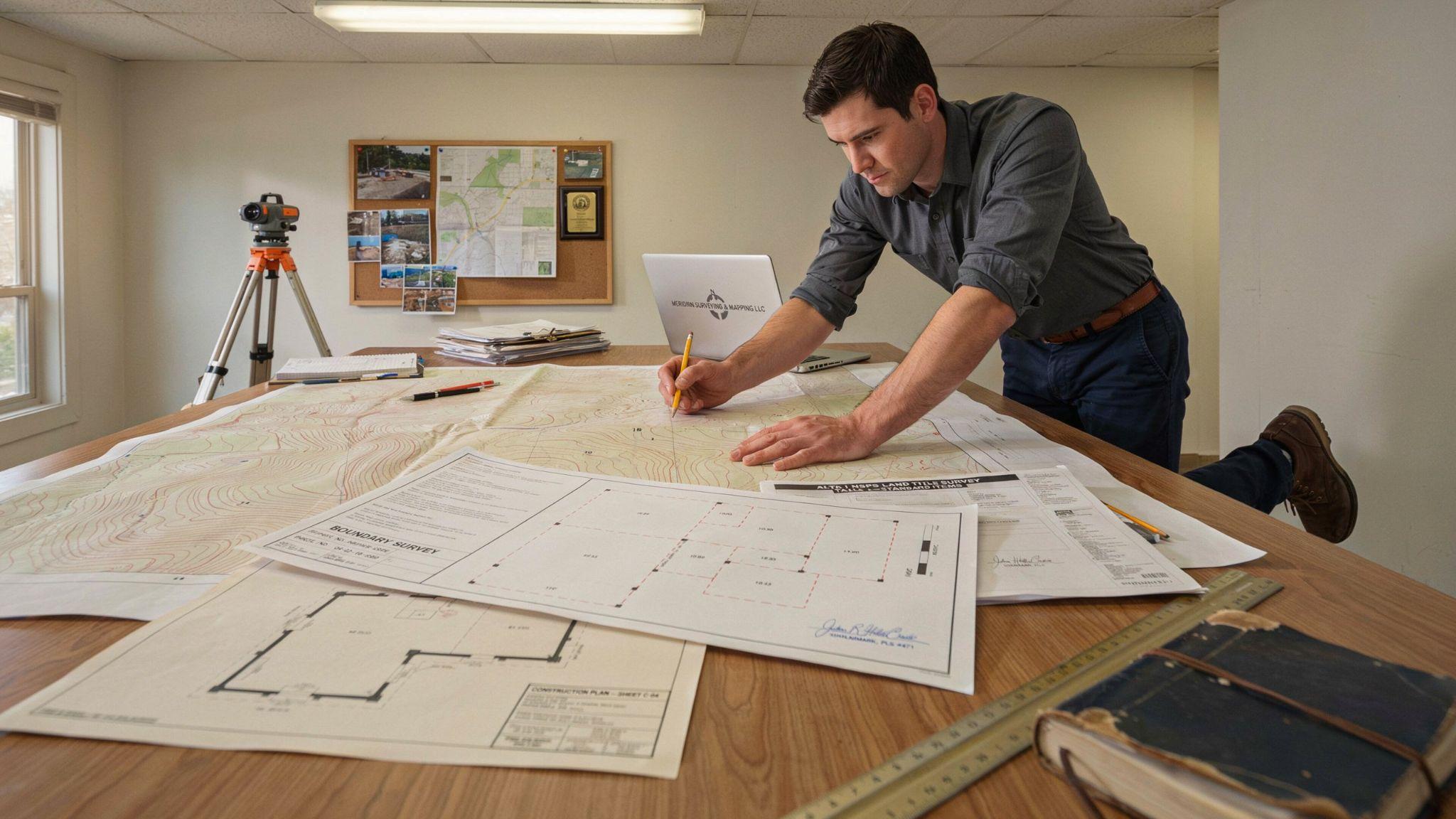 Various property survey types used for residential and commercial land