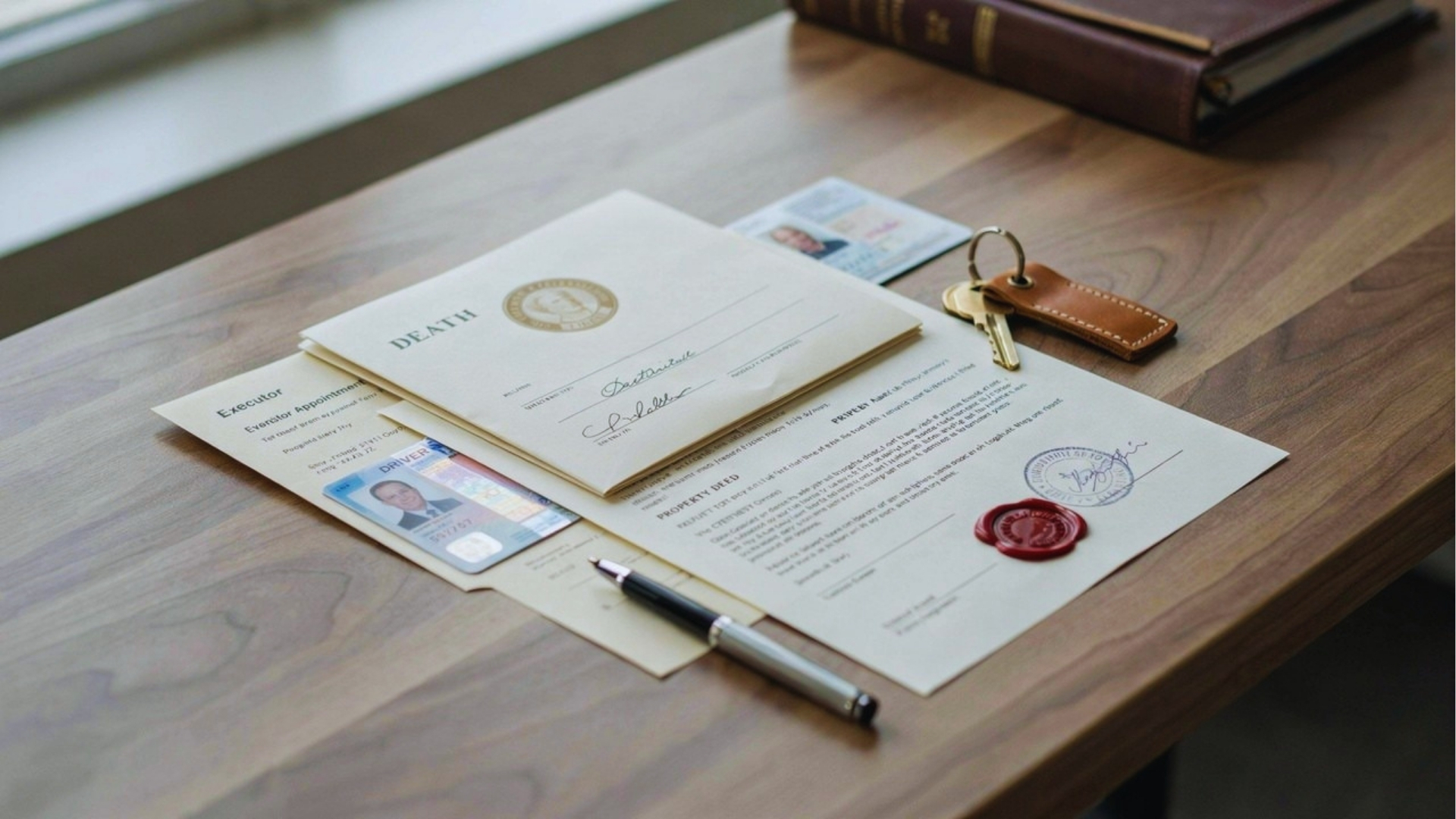 Legal documents required to transfer property ownership after a person's death.