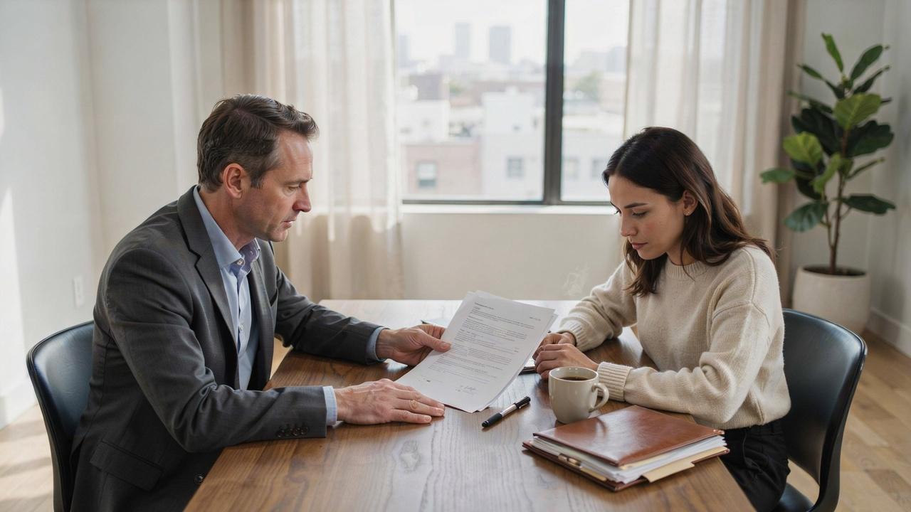 Florida power of attorney document reviewed during legal consultation with signed paperwork and pen.