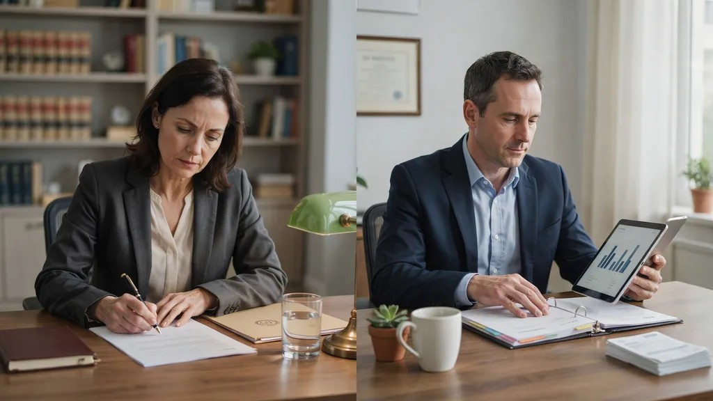 Executor and trustee comparing estate account and trust account documents