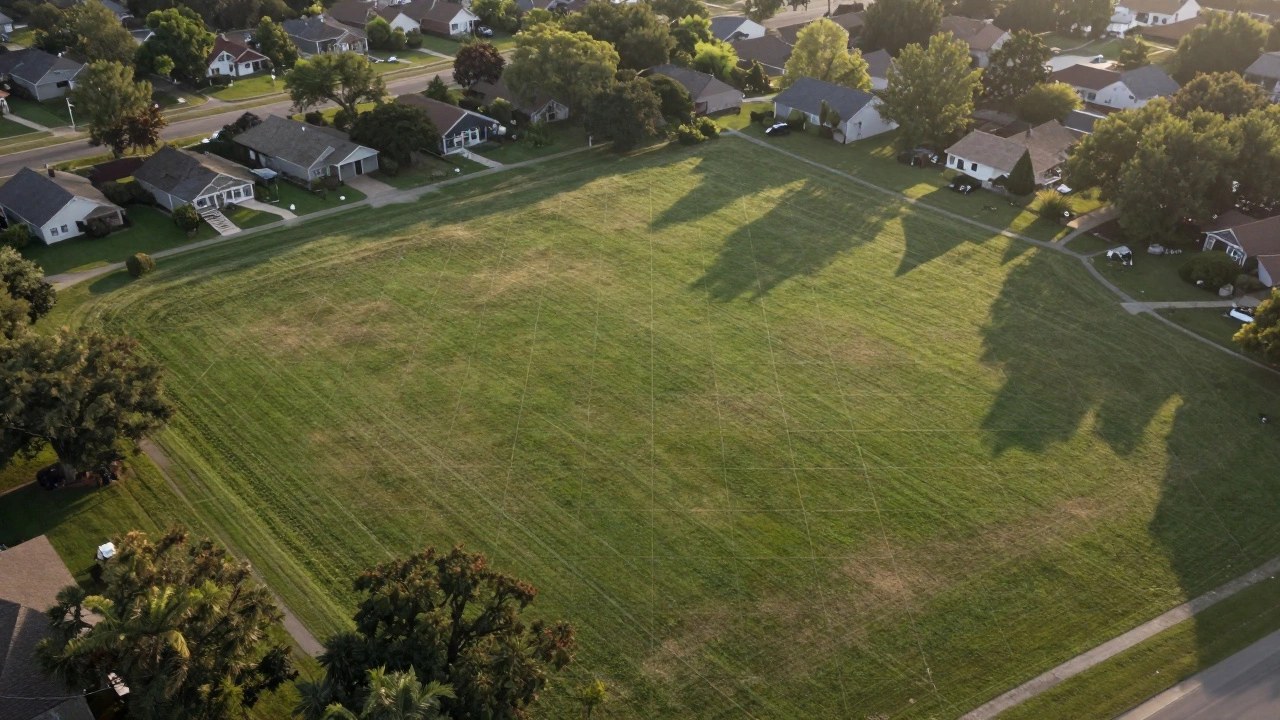 Section of land shown in acres