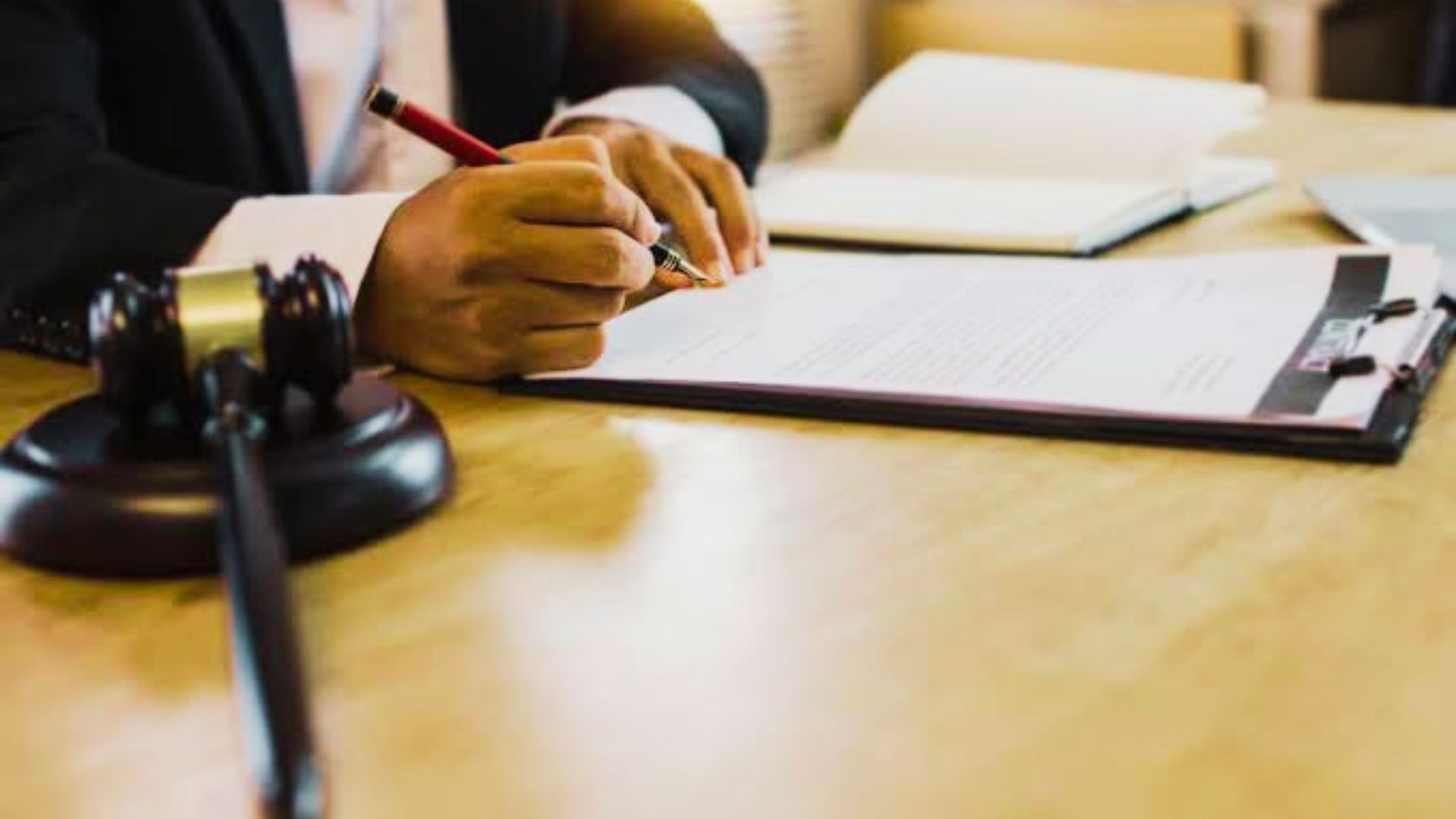 The lawyer reviewing the documents of a medical asset protection trust.