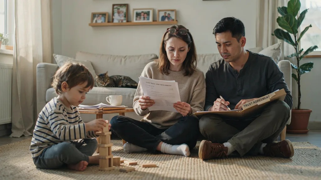 Unmarried parents planning their estate to protect their children's future.