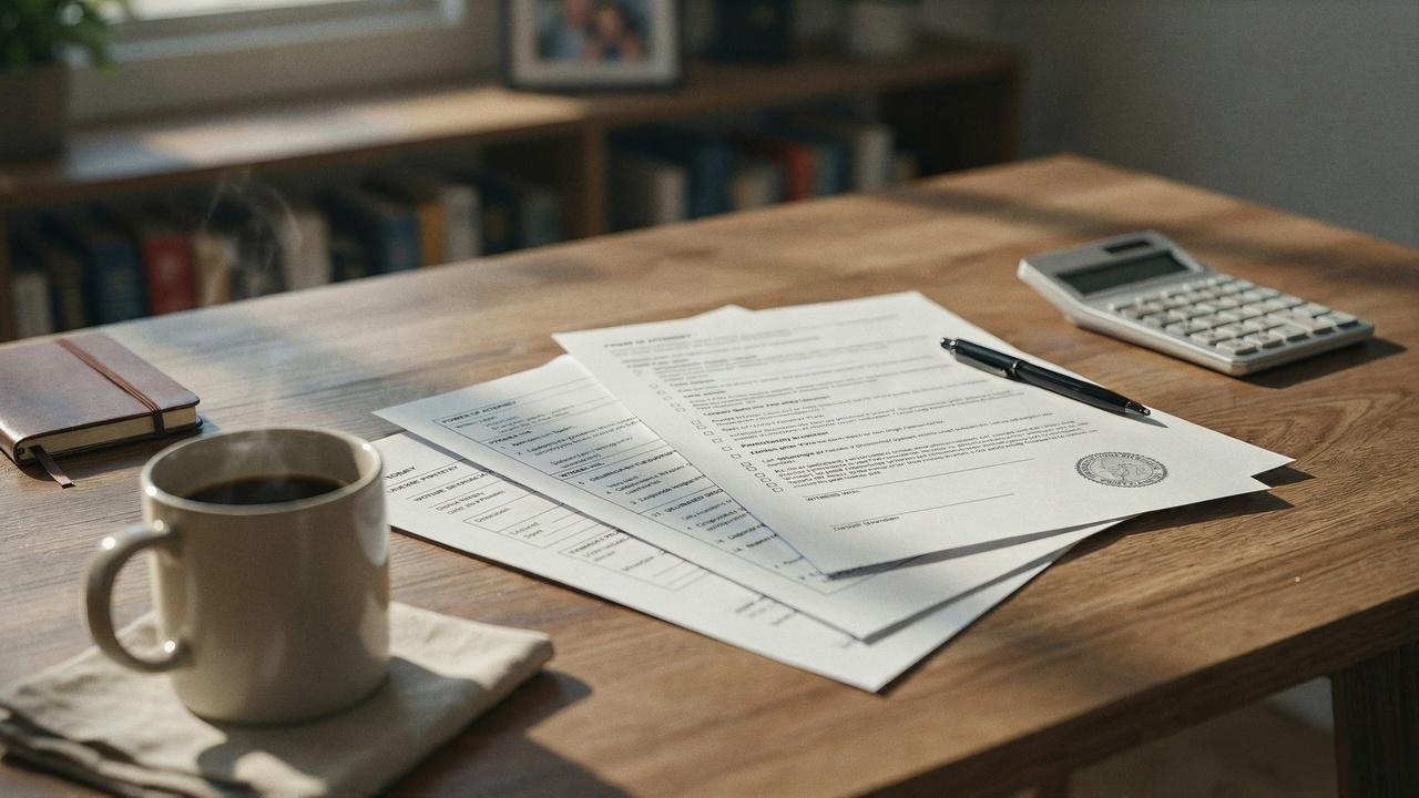 Estate planning documents comparing power of attorney with other legal planning options.