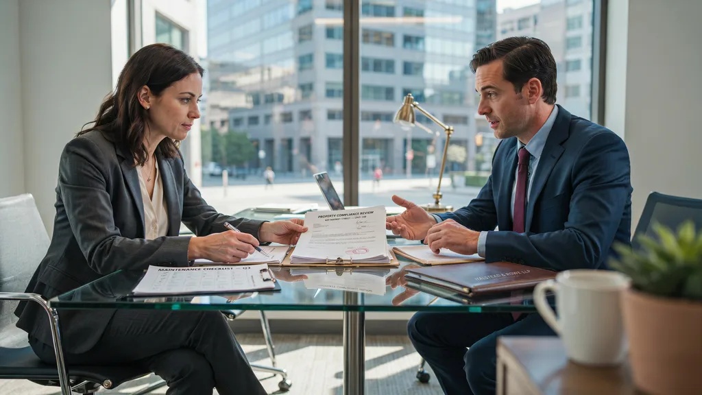 Business owner maintaining legal records for long-term commercial property success.