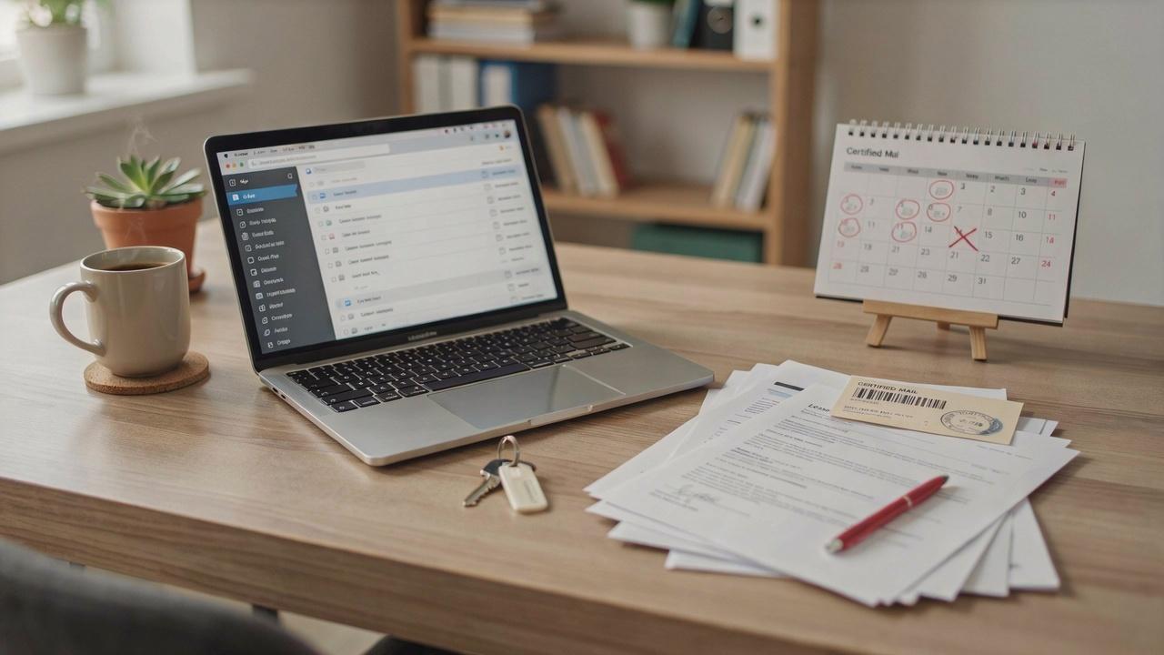 Tenant tracking a sublease request with documents, keys, and communication records.