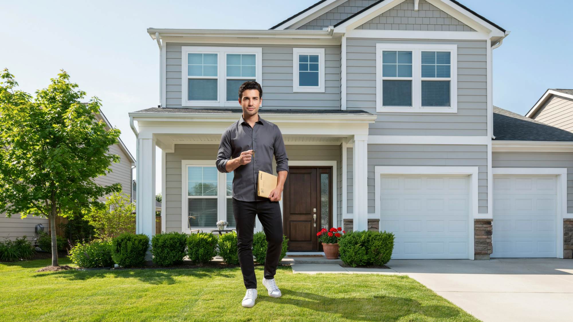 Image showing man standing alone representing sole ownership