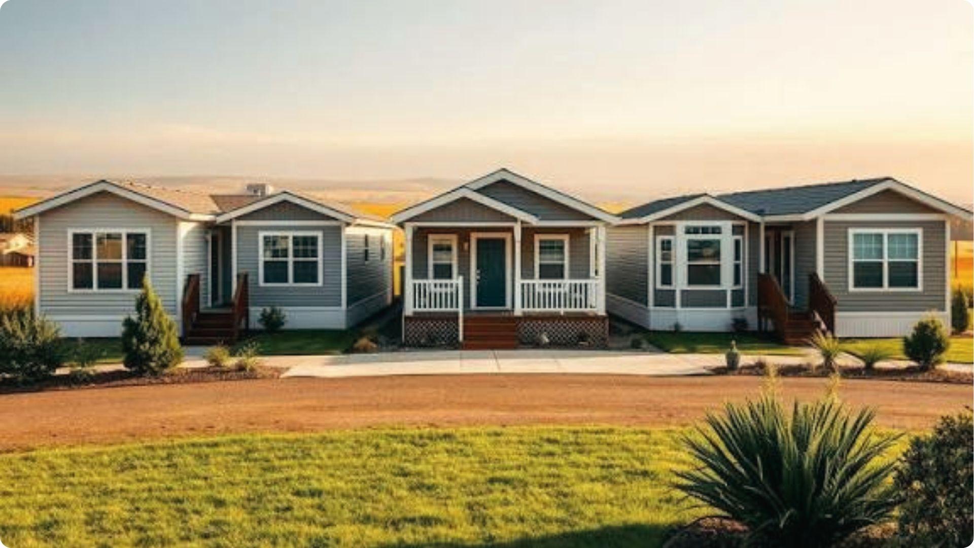 Three manufactured homes in a park illustrating your right to safe housing and community standards.