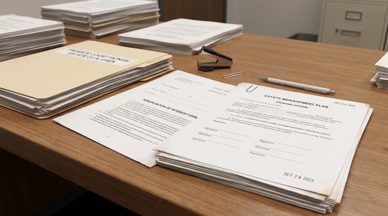 Legal documents outlining conditions for valid property renunciation.